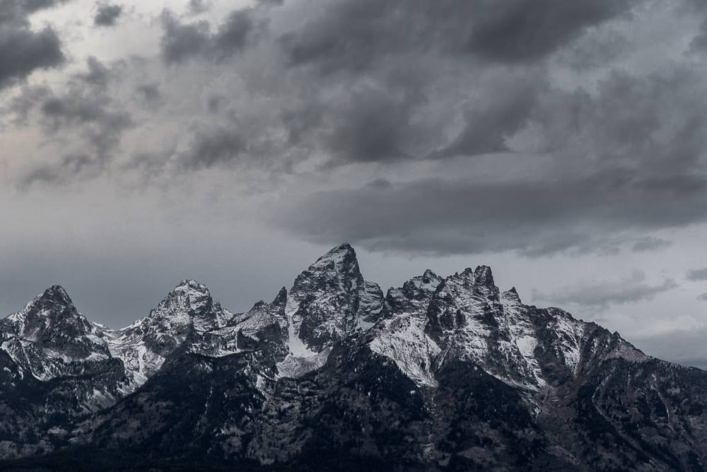 The rugged Grand Tetons south of Yellowstone.