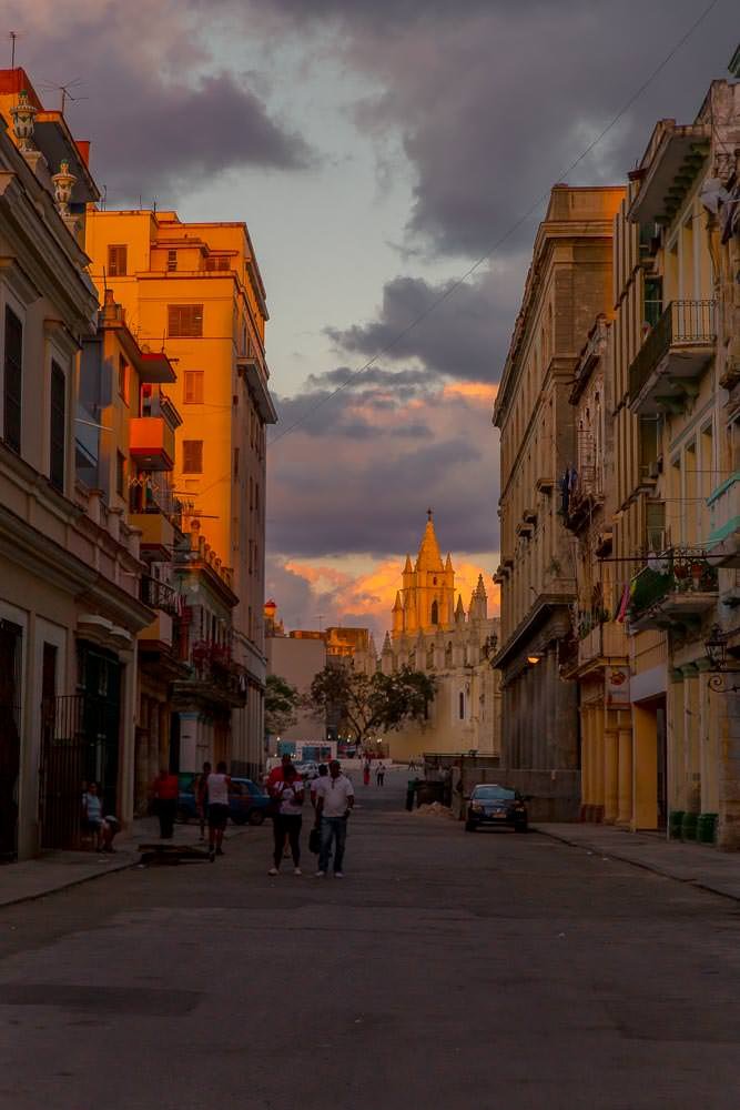 We knew we would miss the golden glow of sunset on the streets of Havana.